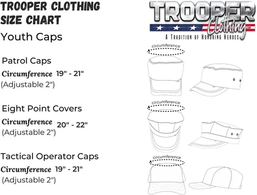 Vista 3 de Trooper Clothing Gorra táctica (juvenil ajustable)