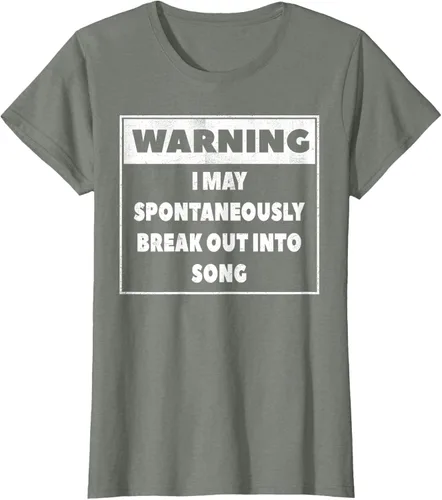 Vista 16 de Advertencia I may Spontaneously romper en canción camiseta