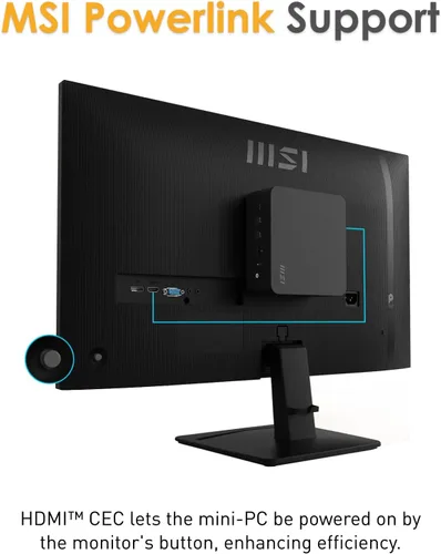 Vista 6 de MSI PRO MP275 E2 - Monitor de oficina para juegos IPS 1920 x 1080 (FHD) de 27 pulgadas, 120Hz, sincronización libre, HDMI, DisplayPort, puerto VGA