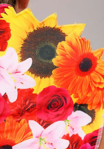 Vista 4 de Vestido de Disfraz de Ramo de Flores para Mujer Multicolor