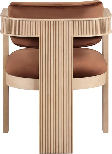 Vista 7 de Meridian Furniture Sacha - Juego de 2 sillas de comedor de terciopelo y Terciopelo coñac