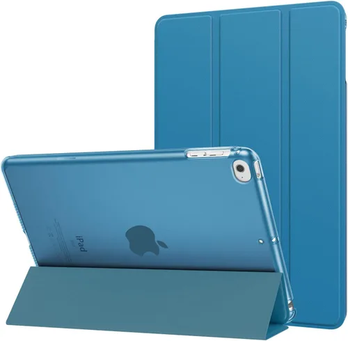 Vista 12 de MoKo Funda para iPad mini 5 2019/Mini 4 2015 (5ta/4ta Generación 7.9 pulgadas), funda delgada y ligera con soporte, con protector traslúcido
