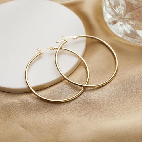 Vista 68 de Gempires - Aretes ligeros y gruesos, delicados y minimalistas, hipoalergénicos, chapados en oro, sin deslustre, diseño clásico, para uso diario