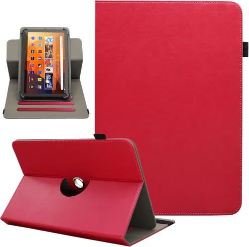 Vista 25 de Funda universal para tablet Android de 10 y 10.1 pulgadas, Dluggs de piel sintética con rotación de 360 grados, soporte multiángulo