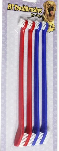 Vista 2 de Pet's Uncle Cepillo de dientes para perros con doble cabeza, cepillo de dientes para mascotas para limpieza de dientes de perro y cuidado dental