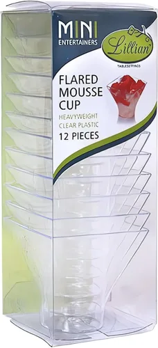 Vista 2 de Mini taza de mousse acampanada de plástico transparente Lillian de 12