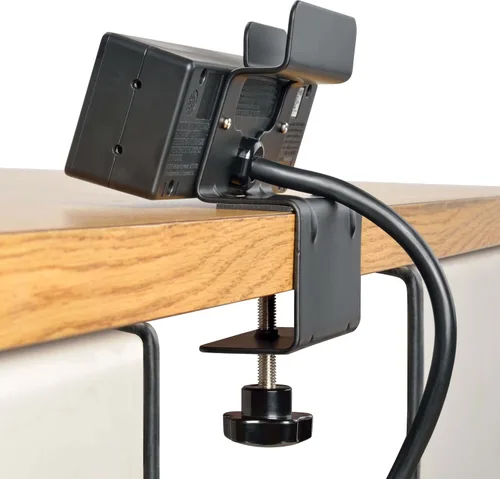 Vista 4 de Tripp Lite Regleta de protección contra sobretensiones de 3 salidas con abrazadera de escritorio, cable de 10 pies, 510 julios, 2 puertos de carga