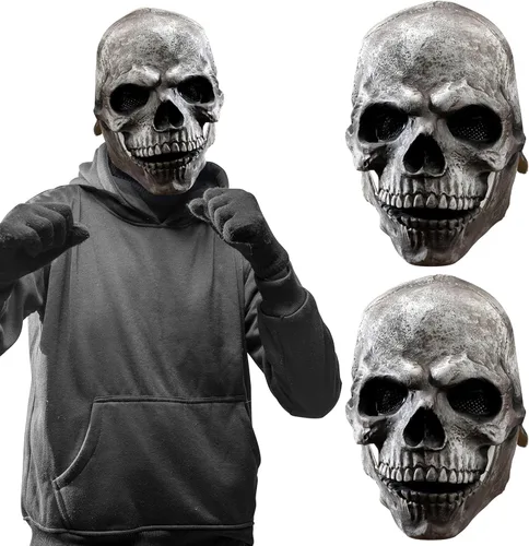 Vista 8 de WinnerWhy - Máscara de calavera de cabeza completa para adultos