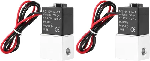 Vista 14 de Beduan Válvula de aire solenoide eléctrica de 2 vías, cerrada normalmente, de 1/4 pulgadas, DC 12V