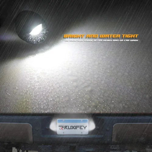 Vista 5 de Lámpara LED para placa de matrícula con arnés de cableado de enchufe compatible con Ford F150 F250 F350 F450 F550 Super Duty Ranger Explorer Bronco