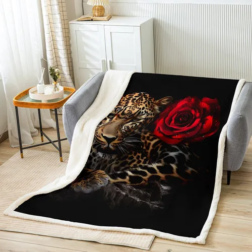 Vista 37 de Feelyou Butterfly Throw Blanket Butterflies Print Soft Fleece Sherpa Cozy Fuzzy Plush Warm Glitter Colorful Fuzzy Plush Throw Animal 40"x50" for Bed