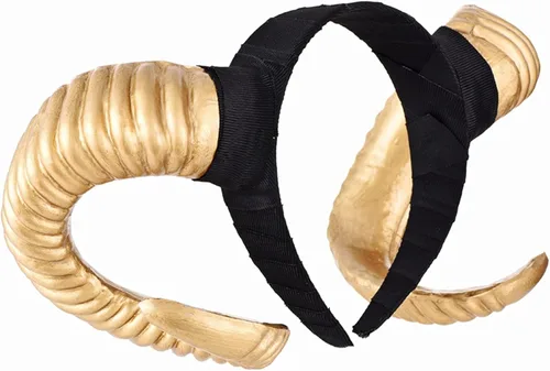 Vista 2 de Diadema gótica de cuerno de oveja de oro y plata vintage para fiestas de Navidad cosplay accesorios para fotos
