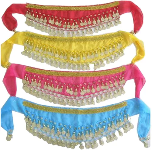 Vista 2 de Lucky staryuan 2Pieces Kid Sequins Belly Dance Hip Scarf Wrap Belt