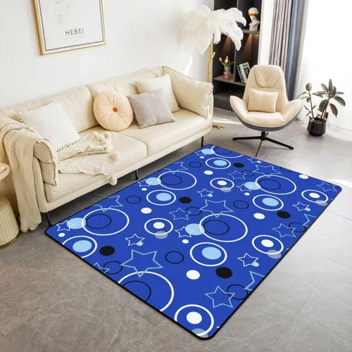 Vista 31 de Feelyou Tapete de jacquard para interiores para niños y niñas, 3 x 5, patrón floral, alfombra de sala de estar, alfombra de decoración floral ultra