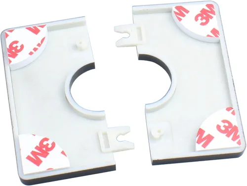 Vista 4 de FDXGYH 2 piezas de brida dividida de pared ABS de 1.0 pulgadas cinta autoadhesiva cuadrada cubierta de placa de escudo para grifos de agua