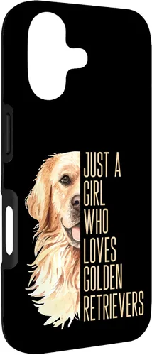 Vista 3 de Cute Golden Retriever - Just a Girl who Loves Goldens Case for iPhone 17