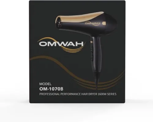 Vista 4 de OMWAH Secador de pelo profesional - Potente secador de pelo de calidad de salón de 1600W-1875W con ajustes personalizables, botón de disparo fresco