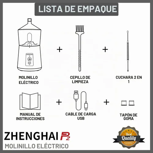 Vista 6 de Molinillo eléctrico de hierbas de 150 W para especias USB-C recargable, tamaño compacto, fácil de poner y quitar. Molienda rápida especias secas