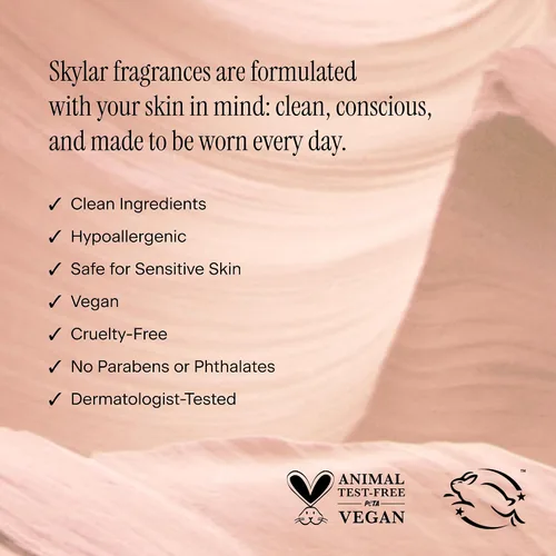 Vista 6 de Skylar Pink Canyon Eau de Parfum - Perfum Hipoalergénico y Limpio para Mujeres y Hombres, Vegano y Seguro para Piel Sensible - Notas de Pomelo, Sal
