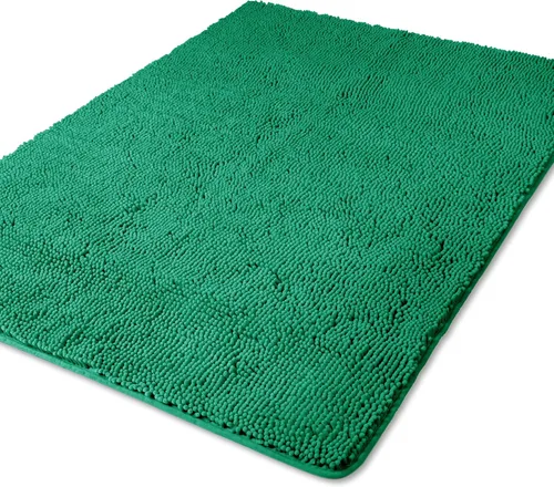 Vista 146 de Yeaban Alfombra de pasillo de baño de 24 x 72 pulgadas, antideslizante, alfombra de baño larga de felpilla gruesa, absorbente y lavable, alfombra