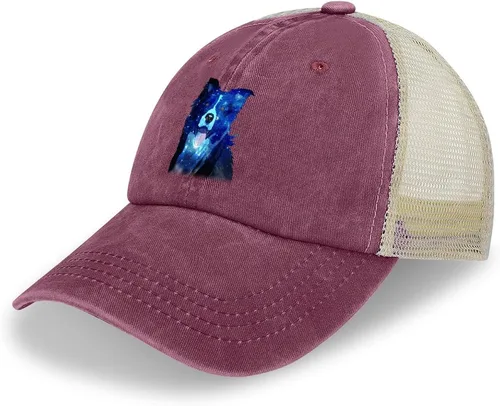 Vista 3 de Border Collie - Gorra de béisbol de malla ajustable para hombre y mujer