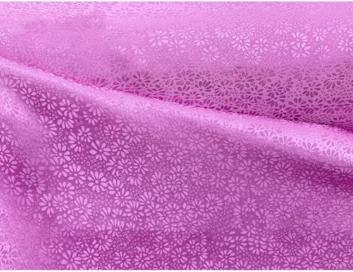 Vista 4 de BAWHO Mooie Jacquard Stof Simple Pink Mulberry Silk Satijn Schattig En Speelse Kleine Bloemenbloemen Patroondoek Voor Cheongsam -Jurken 114X50Cm