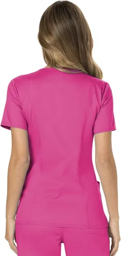 Vista 5 de Cherokee WW610 - Camiseta de ropa quirúrgica para mujer, estilo cruzado falso, para trabajar