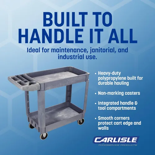 Vista 6 de Carlisle FoodService Products UC401823 - Carrito utilitario o de servicio, capacidad de 500 libras, 40 x 17 x 33 pulgadas (largo x ancho x alto)