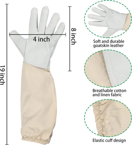 Vista 5 de Xgunion Traje de apicultor profesional, con chaqueta, pantalones y guantes