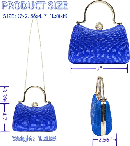 Vista 2 de LOLANNA Clutch Purses For Women Evening Bag Rhinestone Purses For Women Party Dress Wedding Crossbody Handbags
