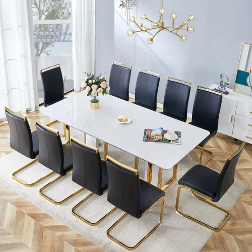 Vista 11 de Juego de mesa de comedor Marle blanca de 63 pulgadas para 4