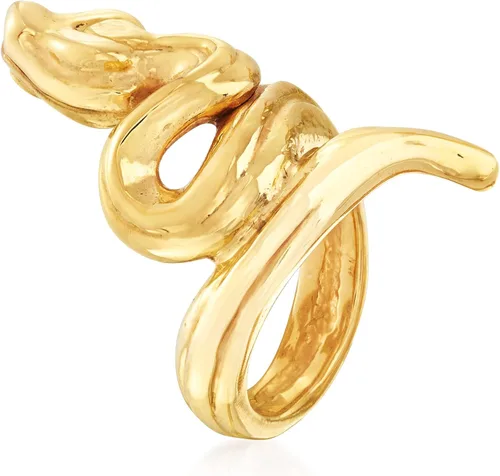 Vista 3 de Ross-Simons Anillo de serpiente de oro amarillo italiano de 18 quilates