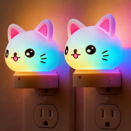 Vista 22 de L LOHAS LED - Luz nocturna enchufable para niños, luces nocturnas 3D de cachorros lindas con sensor de atardecer a amanecer, 1600K/2700K/5000K 3CCT