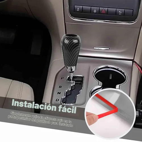 Vista 6 de Jimen Compatible con Jeep Grand Cherokee 2011-2013, 3 piezas de cubierta de perilla de palanca de cambios accesorios interiores (fibra de carbono)