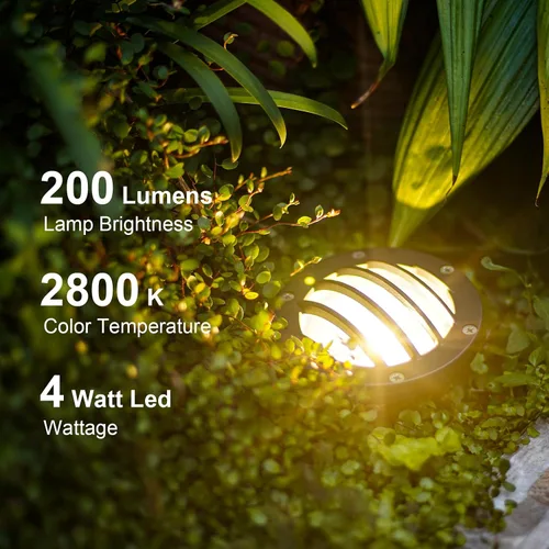 Vista 2 de GOODSMANN Luces LED de bajo voltaje para paisaje, 4 W, 12 V, 200 lúmenes, blanco cálido con conector de cable para terraza, escalón, jardín