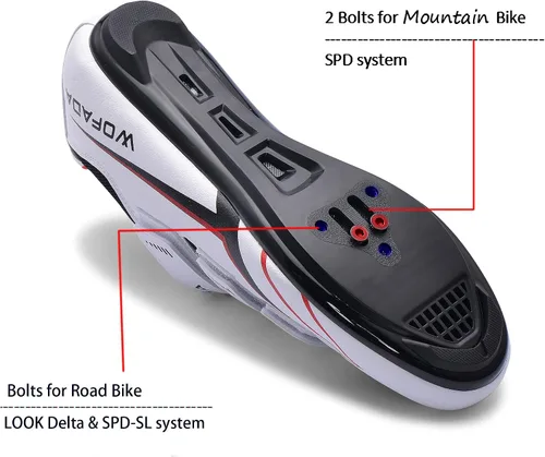 Vista 4 de Zapatos de ciclismo unisex compatibles con pelaton Bike Road Bike Bike Zapatos de ciclismo Peleton para hombre para montar en interiores zapatos