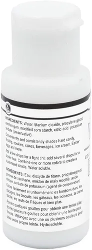 Vista 2 de LorAnn White Liquid Food Color, botella exprimible de 1 onza