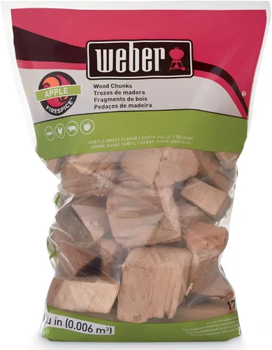 Vista 8 de Weber Trozos de madera de mezquite, para asar y ahumar, 4 libras.