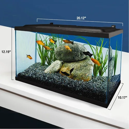Vista 6 de Tetra Acuario, 10 Galones, Kit Completo de Tanque de Peces Tropicales con Iluminación LED para Peces de Agua Dulce