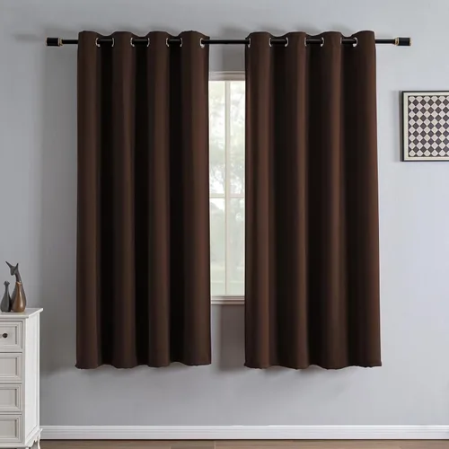 Vista 86 de IGEMAEVE Cortinas opacas de tamaño personalizado para dormitorio, 100 % opacas, 1 panel, aislamiento térmico, cortinas de oscurecimiento