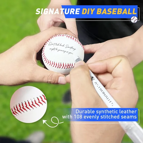 Vista 5 de Gracfulcub Baseball Ball, Official Game for Youth Adult Training Play Hard Ball，Official size & weight. Perfect for batting, fielding, pitching.
