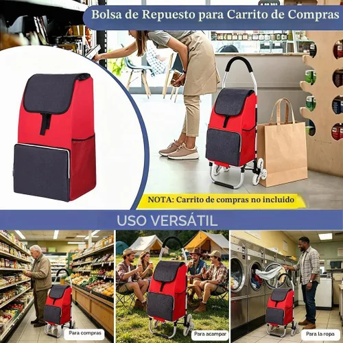 Vista 4 de Bolsa de repuesto para carrito de comestibles/carrito de compras - Bolsa