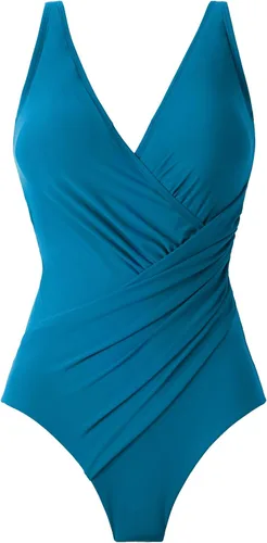 Vista 4 de Miraclesuit Traje de baño de una pieza para mujer, talla grande, diseño de punto de pin, Oceanus