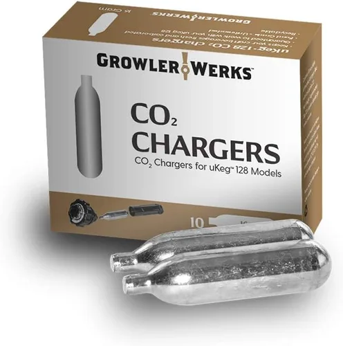 Vista 6 de GrowlerWerks uKeg 64 Cargadores de CO2 0.28 oz, caja de 10