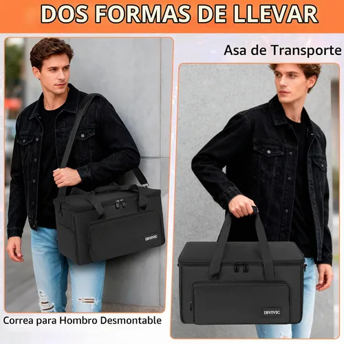 Vista 7 de IBVIVIC 4 Par Light Bag Funda Rígida Acolchada para Almacenamiento de Luces de Parola de Escenario