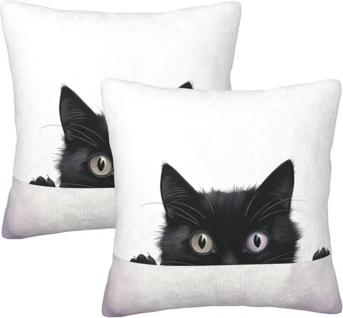 Vista 11 de Pack of 2 Short Plush Throw Pillow Covers 16 X 16 Inch, Retro Yellow Purple Stripes Couch Throw Pillow Covers Cozy Pillowcases, Couch Pillow Covers