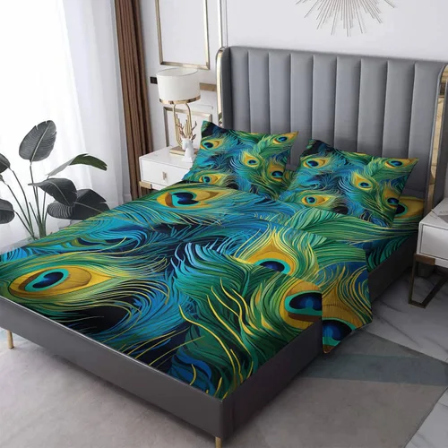 Vista 11 de Sábanas japonesas tamaño Queen – Sábanas de cama de estilo asiático, microfibra suave, bolsillo profundo, sábanas y fundas de almohada estampadas