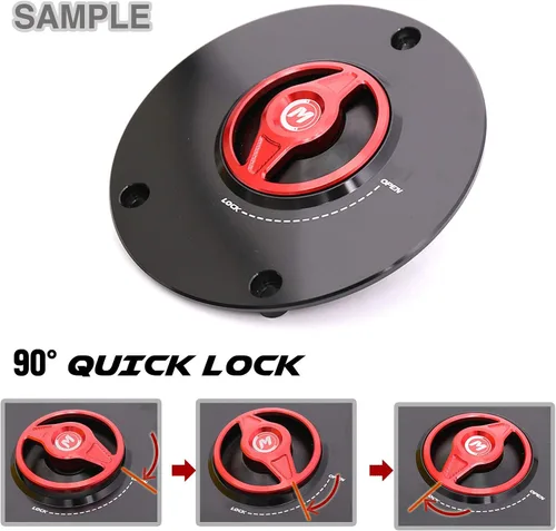 Vista 4 de Tapa de combustible de gas de liberación rápida CNC verde REVO compatible con ZX-6R Ninja 07-18 ER-6F 06-16 Z1000 SX 11-18 KLZ1000 12-18 2019