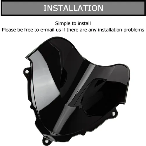 Vista 5 de Parabrisas PSLER de doble burbuja para Katana GSX600F GSX750F 1998-2008 Wind Deflection: Double bubble design redirects airflow over rider to