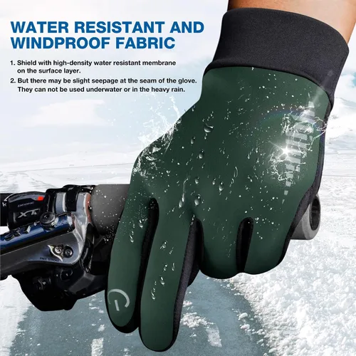 Vista 5 de SIMARI - Guantes de invierno para hombres y mujeres, para pantalla táctil, guantes de invierno, guantes de trabajo para correr, conducir, montar